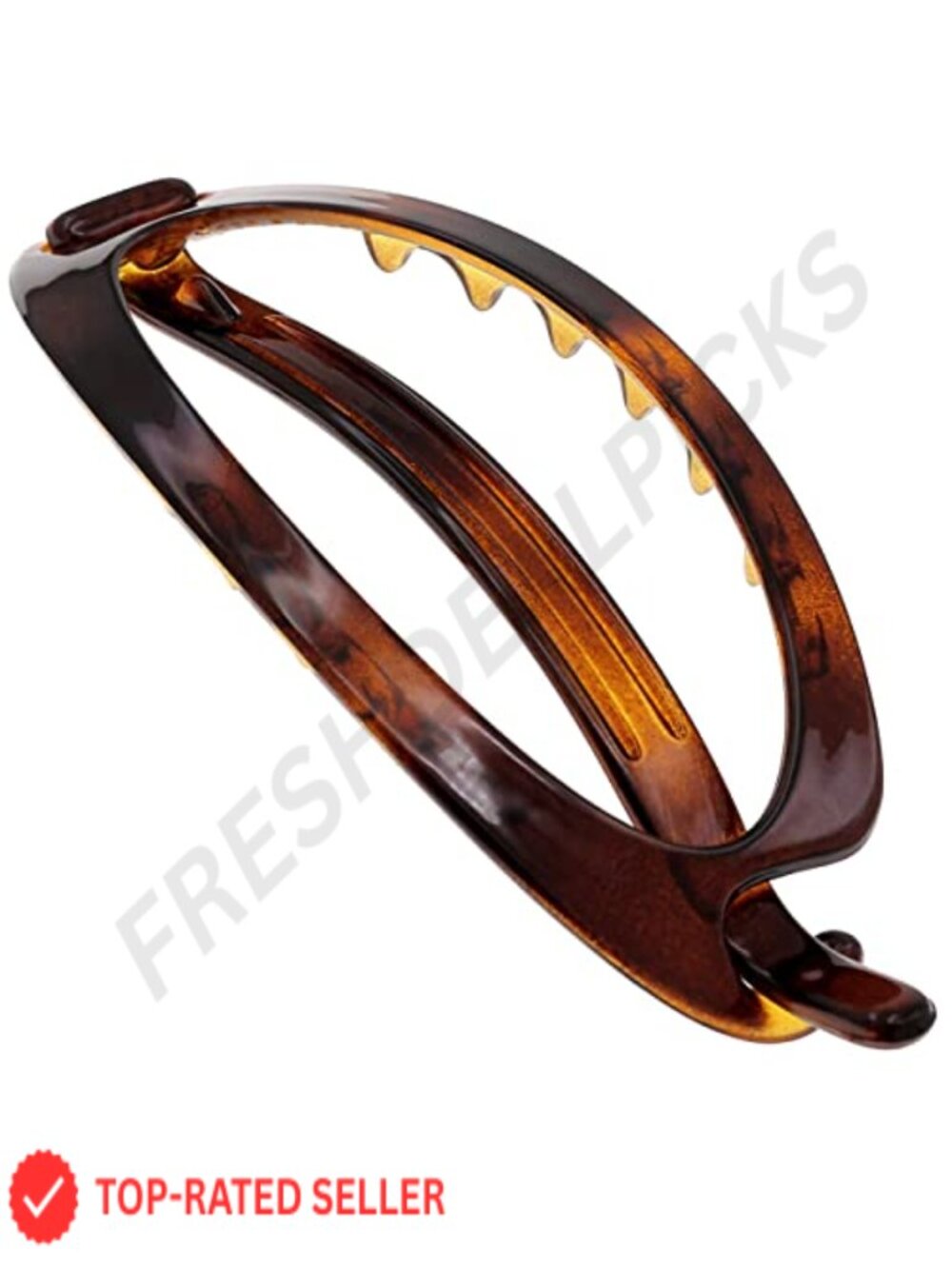 French Hair Barrette Clip Flexible Ponytail Holder No Metal Strong Hold